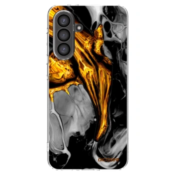 Picasee silikonový průhledný obal pro Samsung Galaxy A56 5G A566B - Black Gold