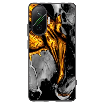 Picasee silikonový černý obal pro Xiaomi Poco F7 Pro 5G - Black Gold