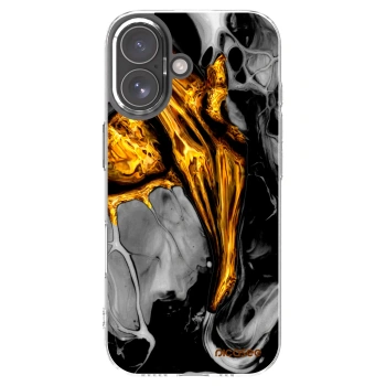 Picasee silikonový průhledný obal pro Apple iPhone 17 - Black Gold
