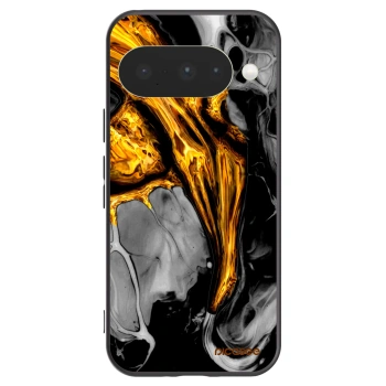 Picasee silikonový černý obal pro Google Pixel 10 - Black Gold