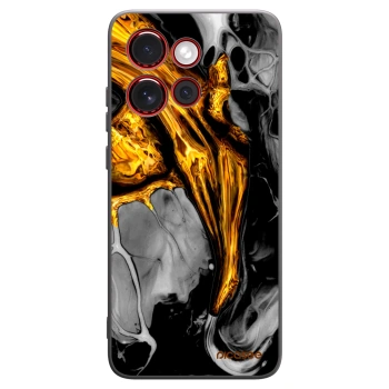 Picasee silikonový černý obal pro Motorola Edge 60 Neo 5G - Black Gold