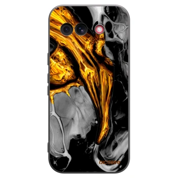 Picasee silikonový černý obal pro Google Pixel 10a - Black Gold
