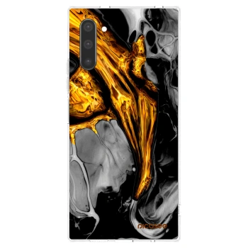 Picasee silikonový průhledný obal pro Samsung Galaxy Note 10 N970F - Black Gold