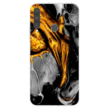 Picasee silikonový průhledný obal pro Huawei P40 Lite E - Black Gold