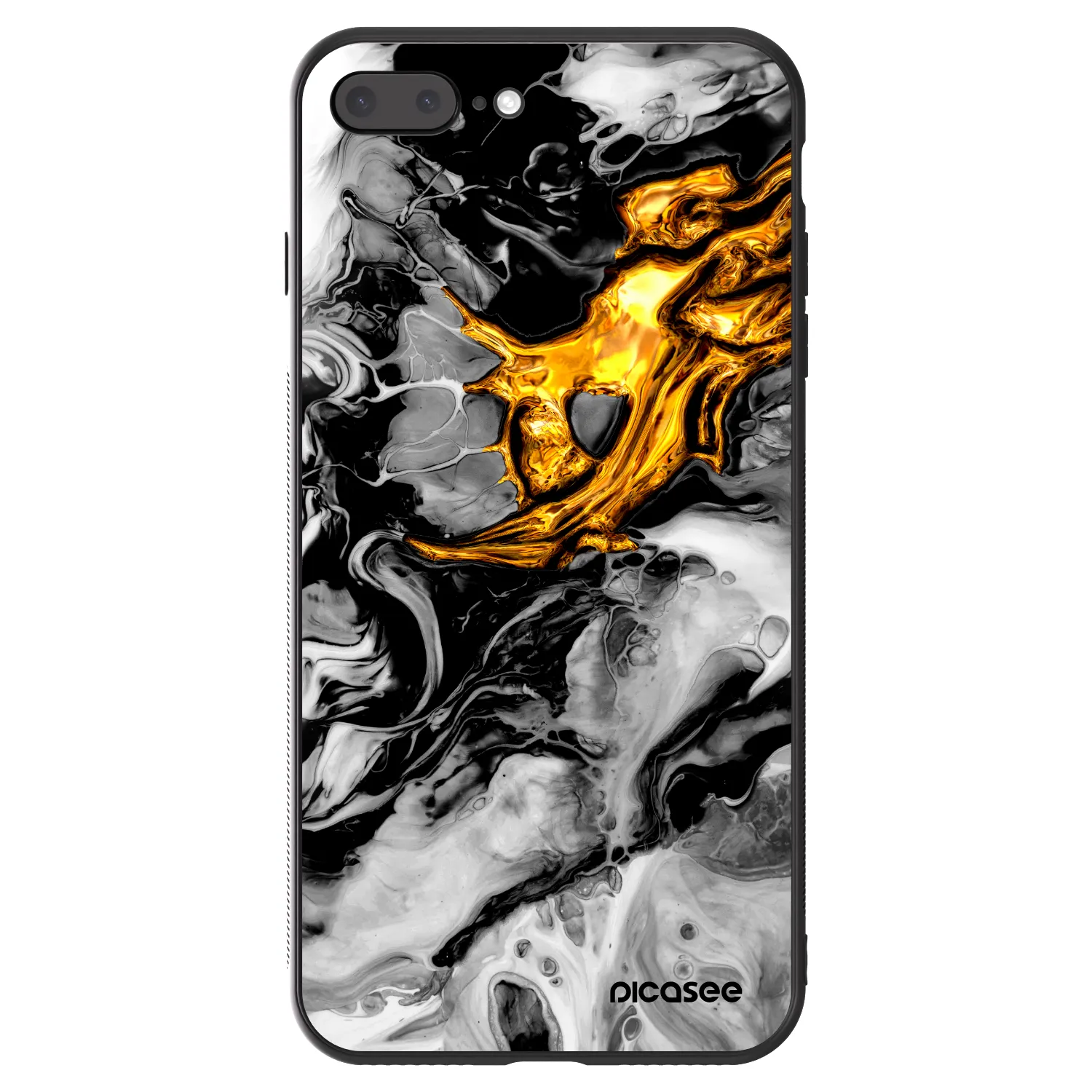 Picasee ULTIMATE CASE pro Apple iPhone 7 Plus - Black Gold 2