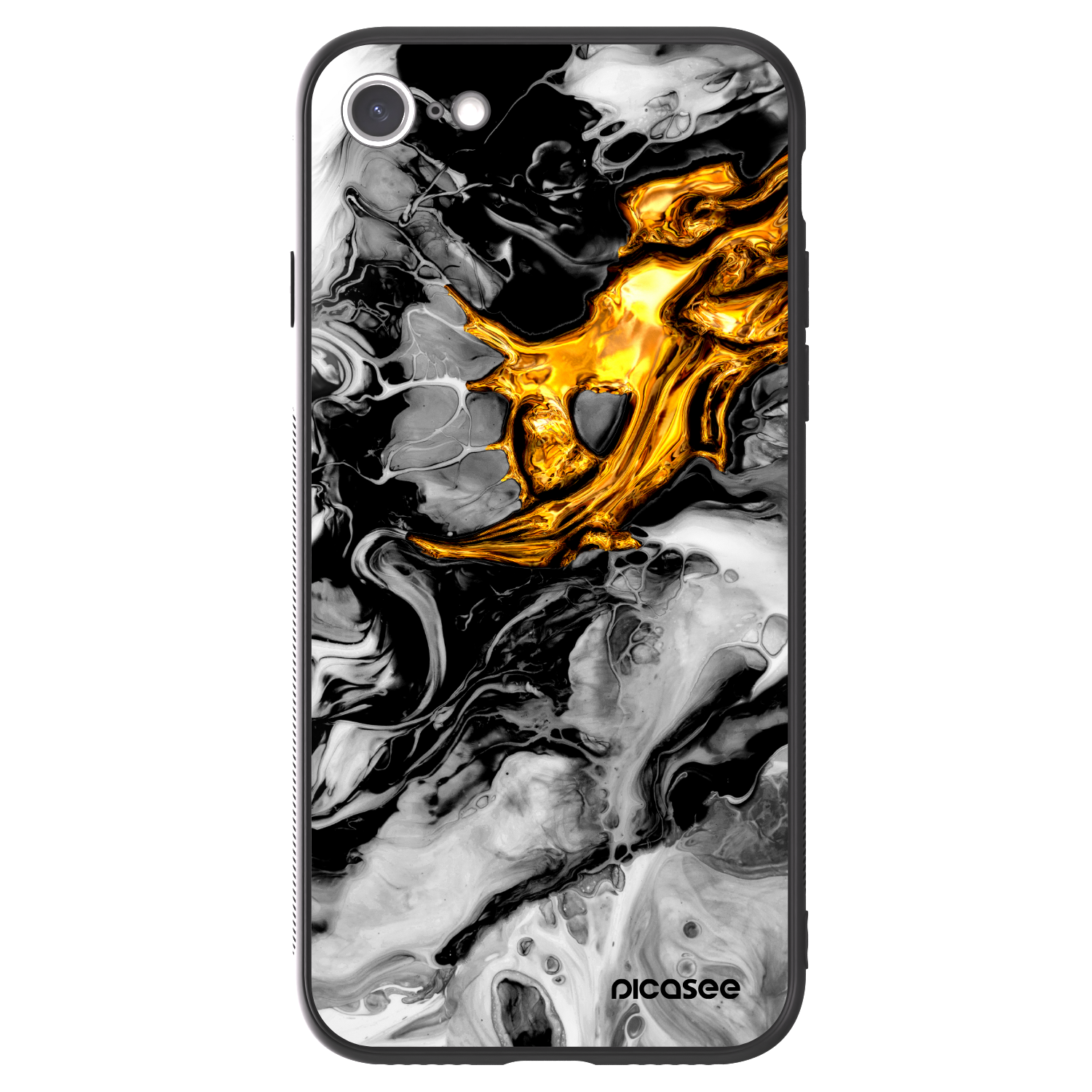 Picasee ULTIMATE CASE pro Apple iPhone 8 - Black Gold 2