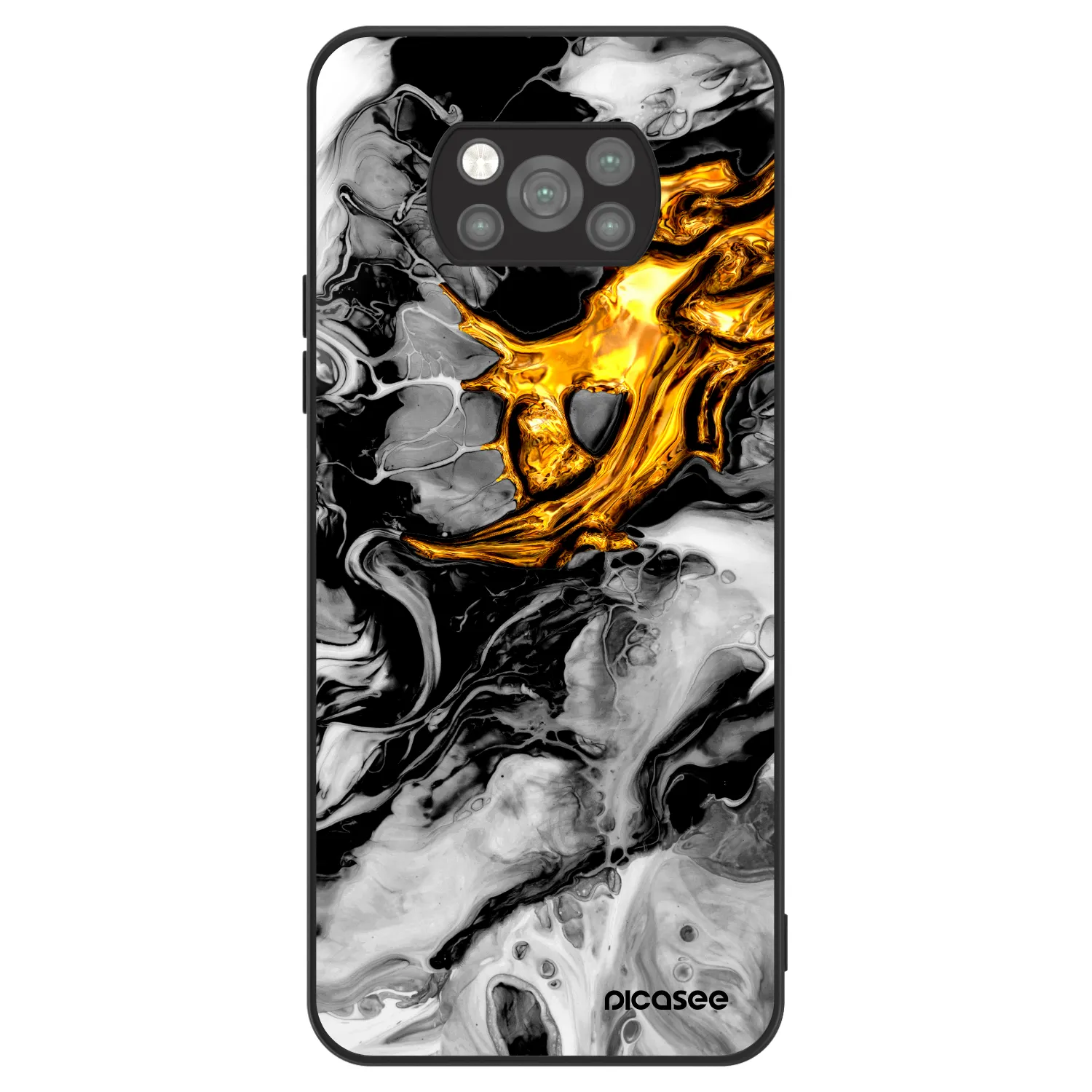 Picasee ULTIMATE CASE pro Xiaomi Poco X3 Pro - Black Gold 2