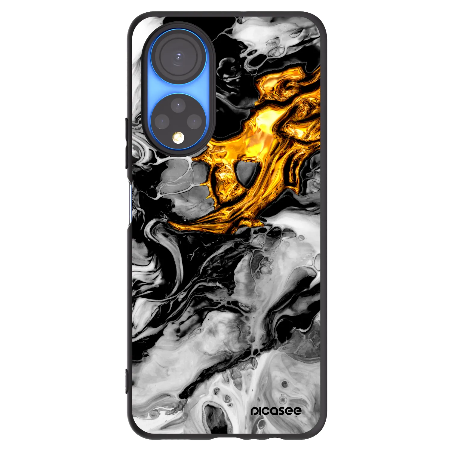 Picasee silikonový černý obal pro Honor X7 - Black Gold 2