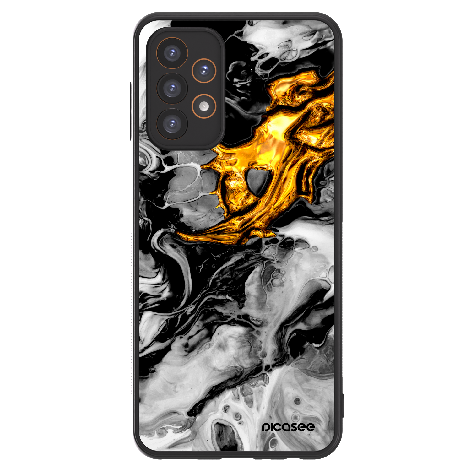 Picasee ULTIMATE CASE pro Samsung Galaxy A23 A236B 5G - Black Gold 2