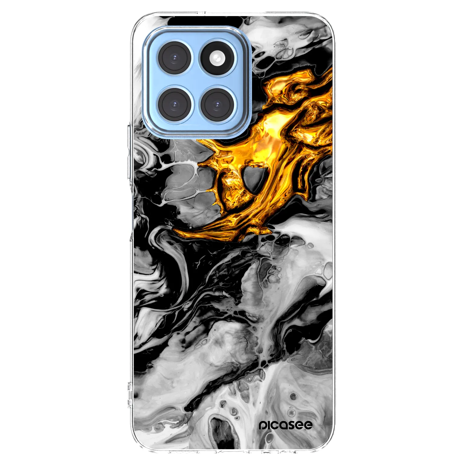 Picasee silikonový průhledný obal pro Honor X6 - Black Gold 2