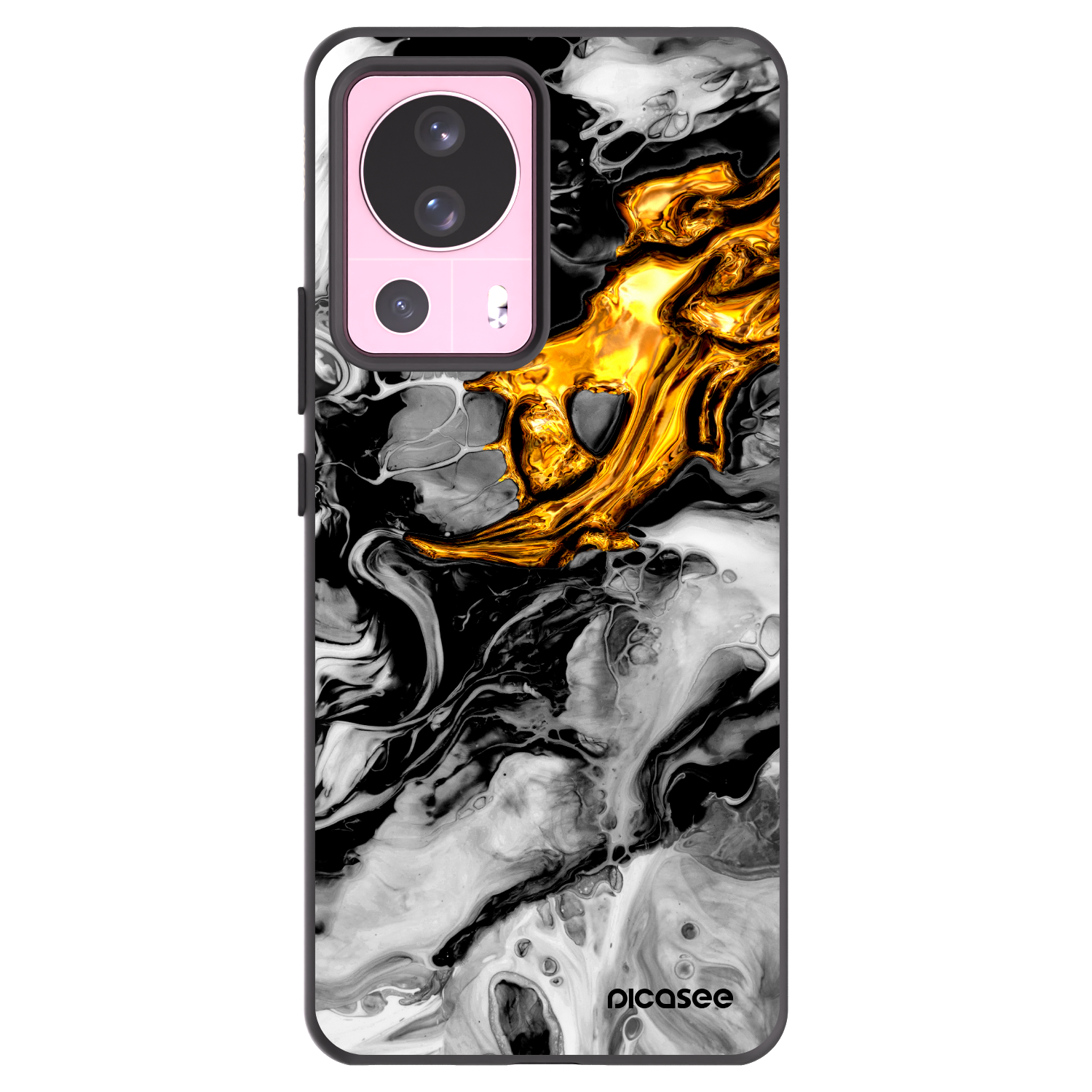 Picasee silikonový černý obal pro Xiaomi 13 Lite - Black Gold 2