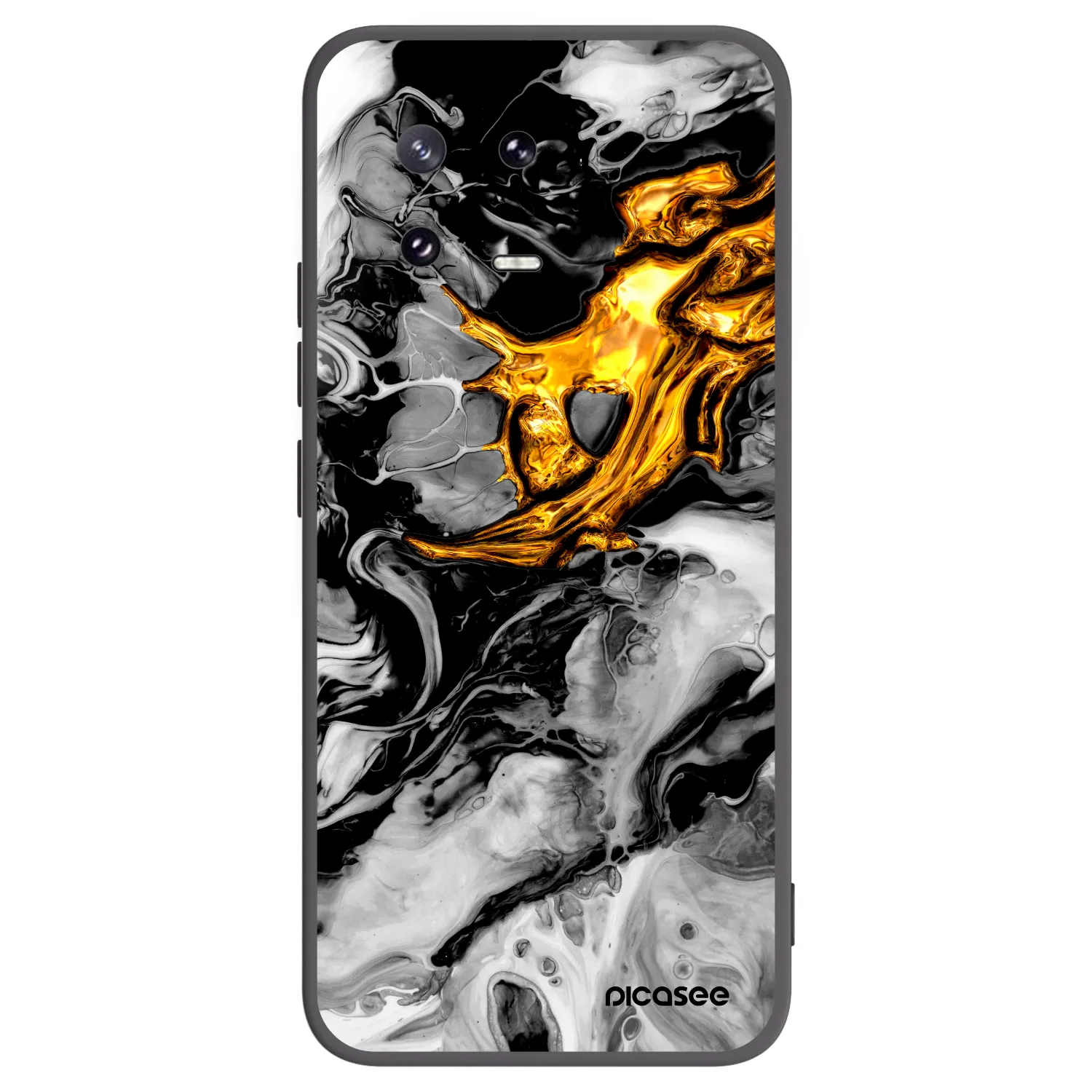Picasee silikonový černý obal pro Xiaomi 13 Pro - Black Gold 2
