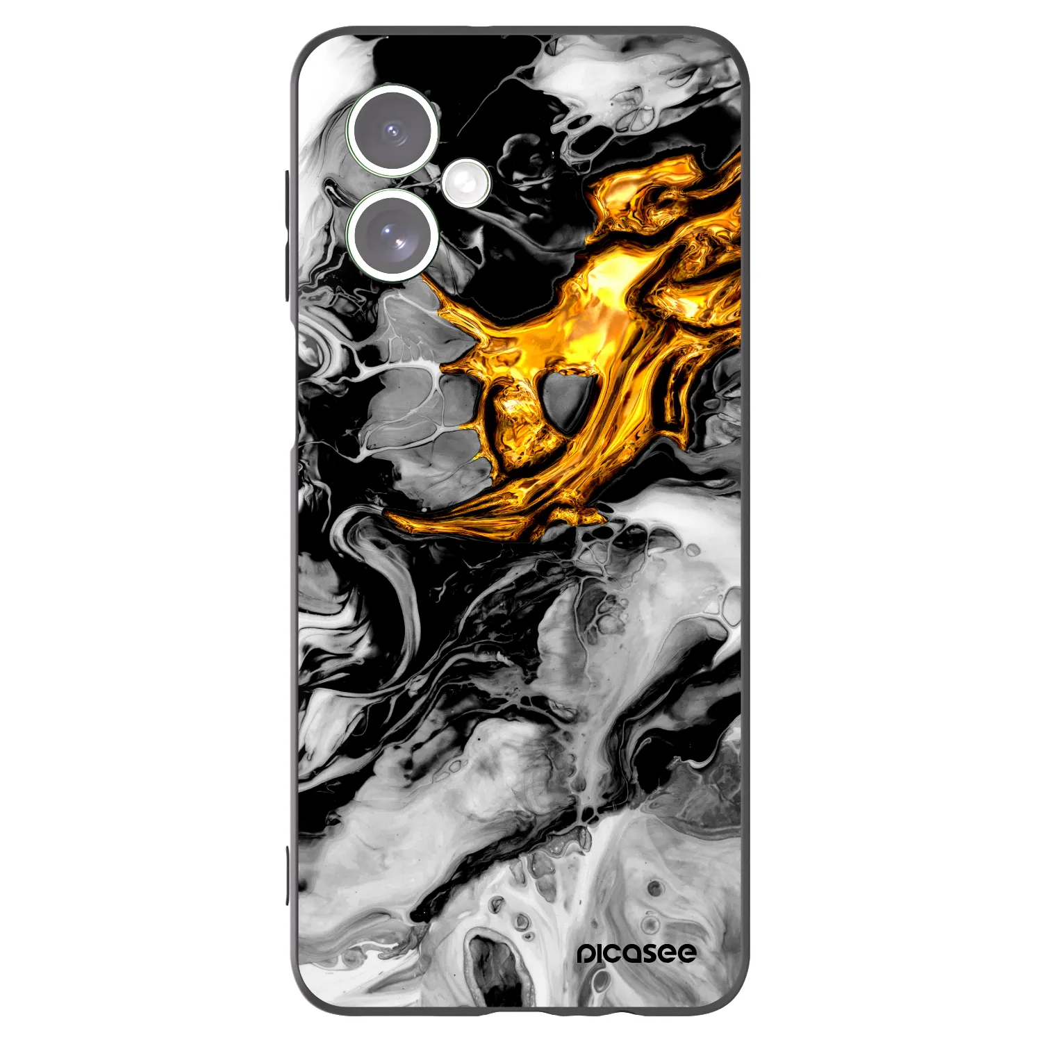 Picasee silikonový černý obal pro Motorola Moto G54 5G - Black Gold 2