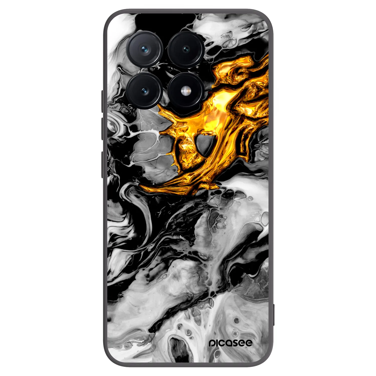 Picasee silikonový černý obal pro Xiaomi Poco X6 Pro - Black Gold 2