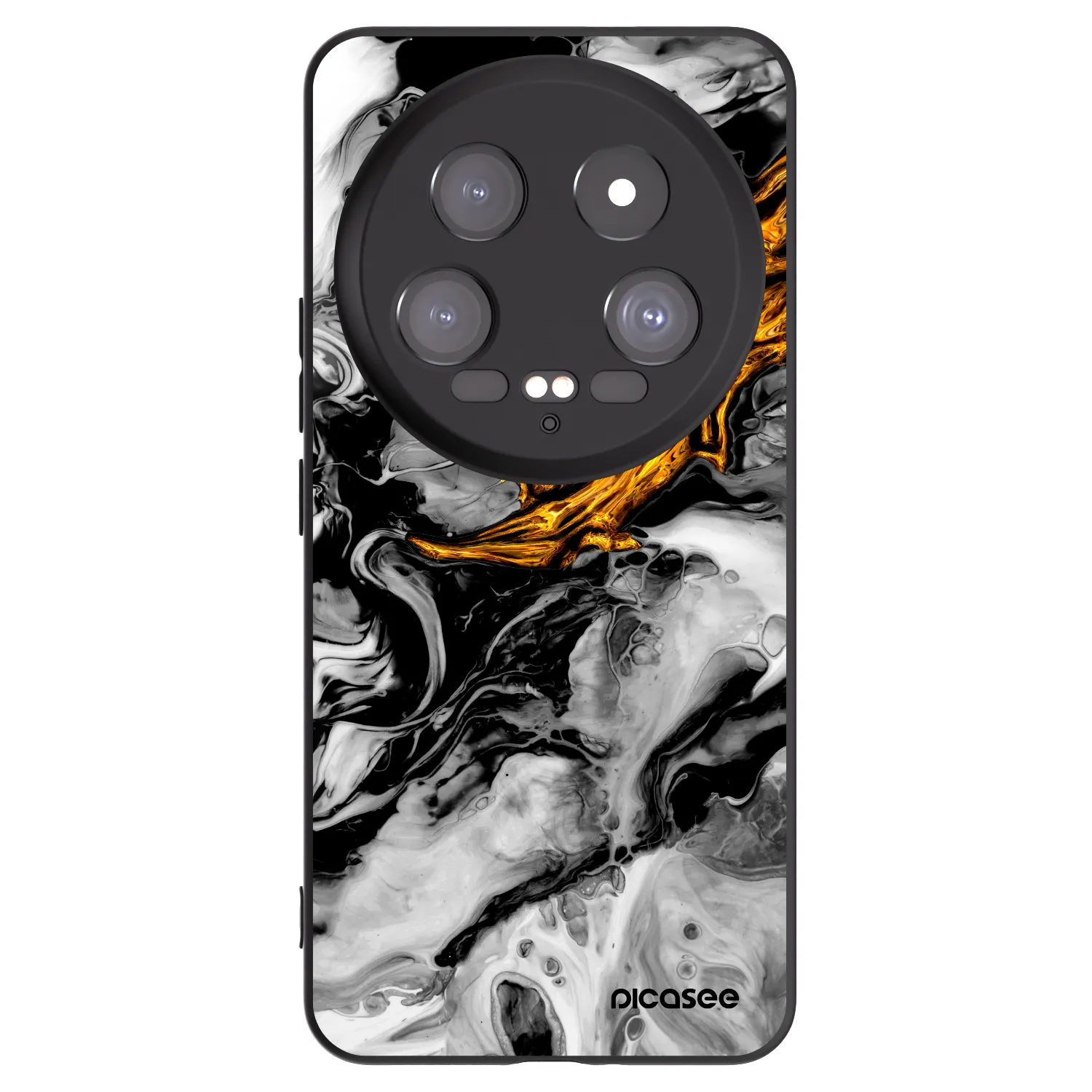 Picasee silikonový černý obal pro Xiaomi 14 Ultra - Black Gold 2