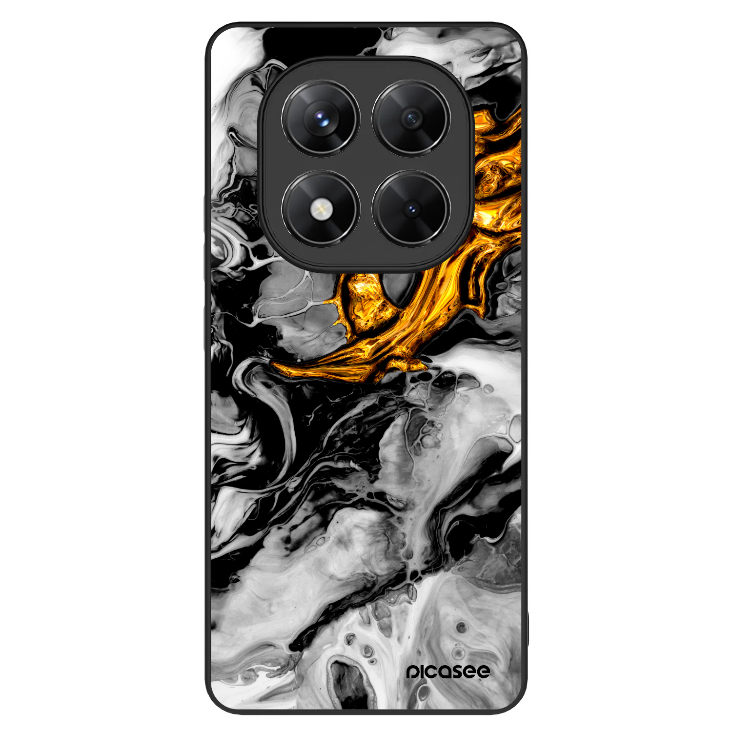 Picasee ULTIMATE CASE pro Xiaomi Redmi Note 14 Pro 5G - Black Gold 2