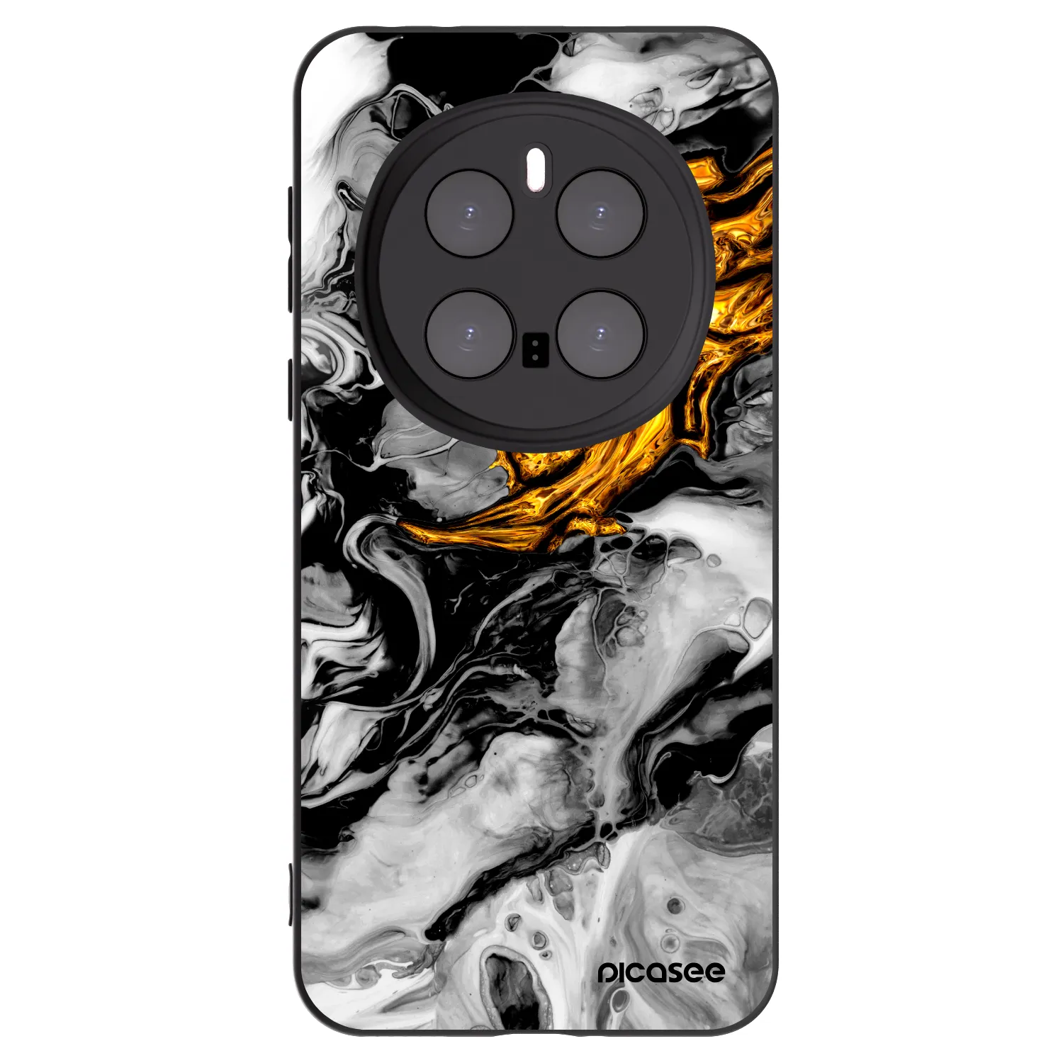 Picasee silikonový černý obal pro Honor Magic7 Pro 5G - Black Gold 2