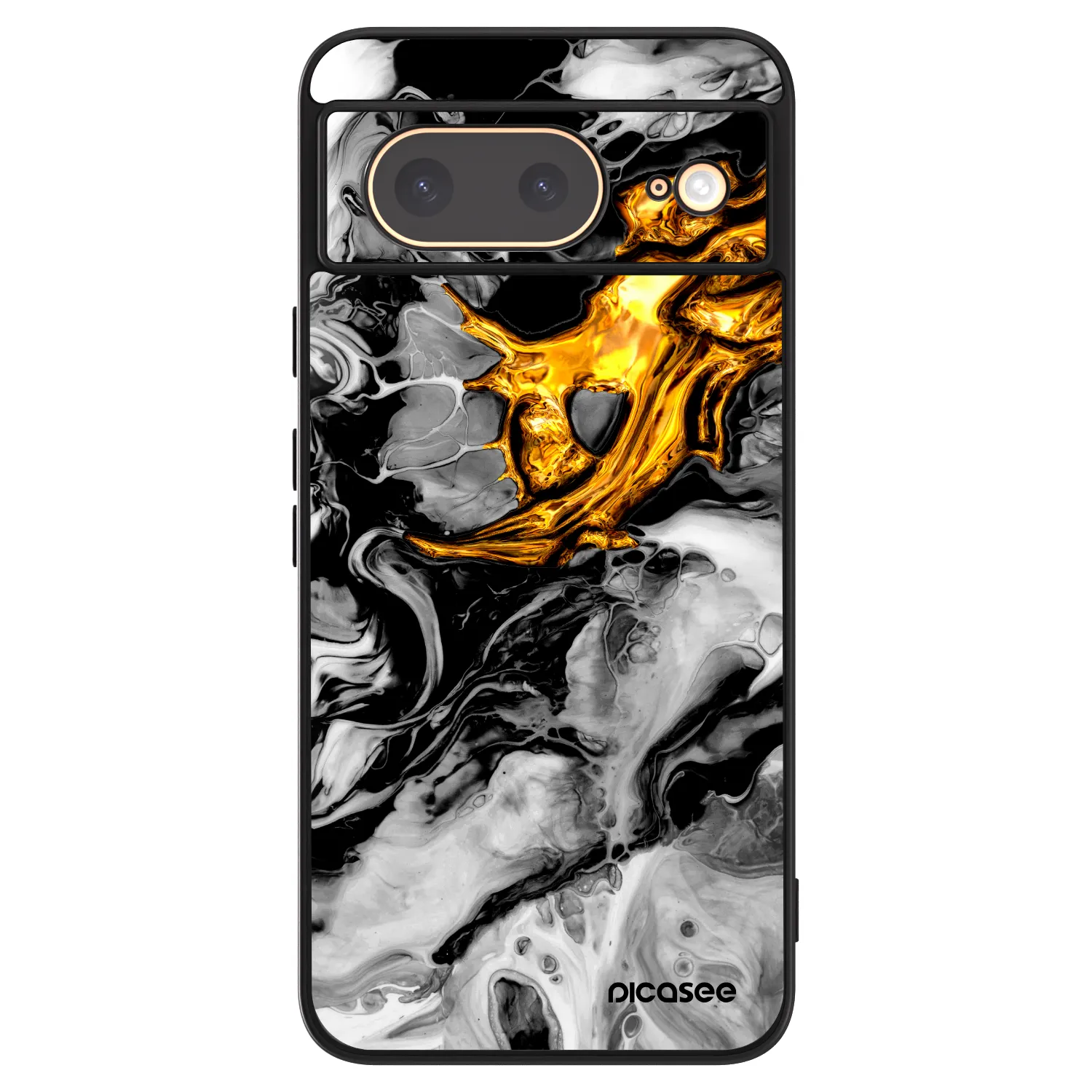 Picasee ULTIMATE CASE pro Google Pixel 8 - Black Gold 2
