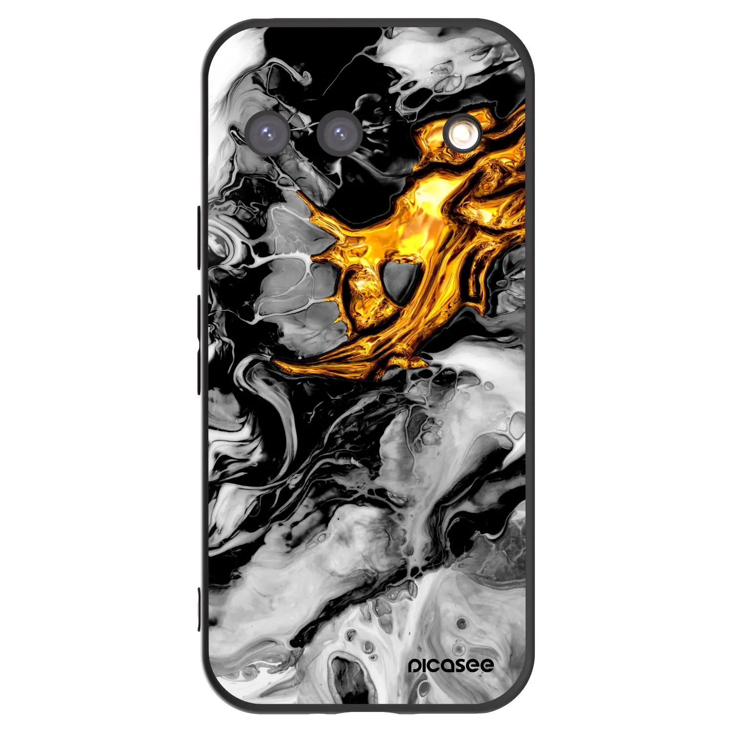 Picasee silikonový černý obal pro Google Pixel 9 - Black Gold 2