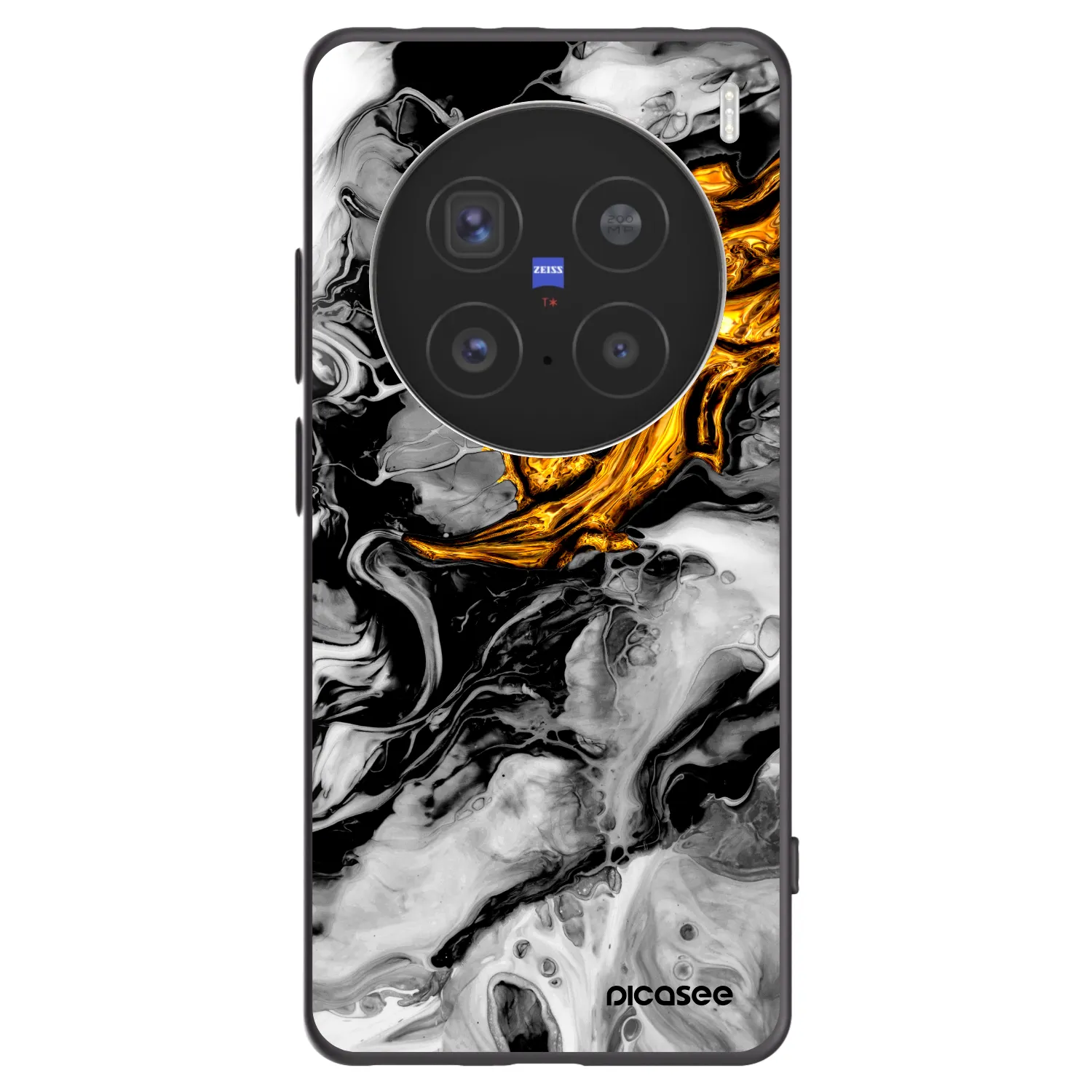 Picasee silikonový černý obal pro Vivo X200 Pro - Black Gold 2