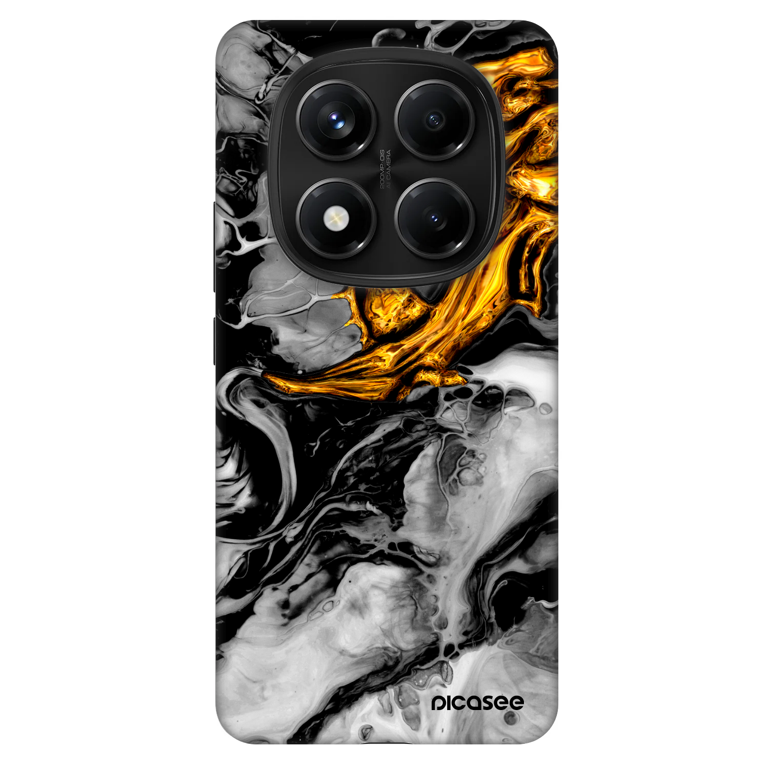 Picasee Fashion Case pro Xiaomi Redmi Note 14 Pro 5G - Black Gold 2