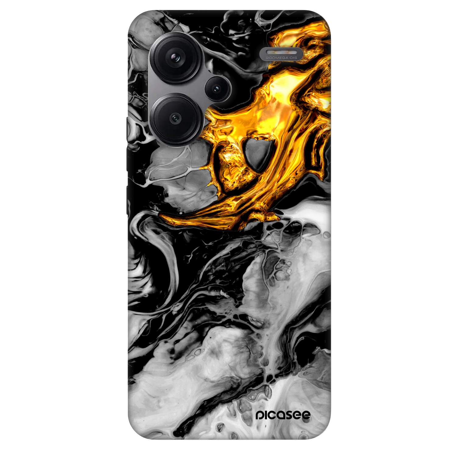 Picasee Fashion Case pro Xiaomi Redmi Note 13 Pro+ 5G - Black Gold 2