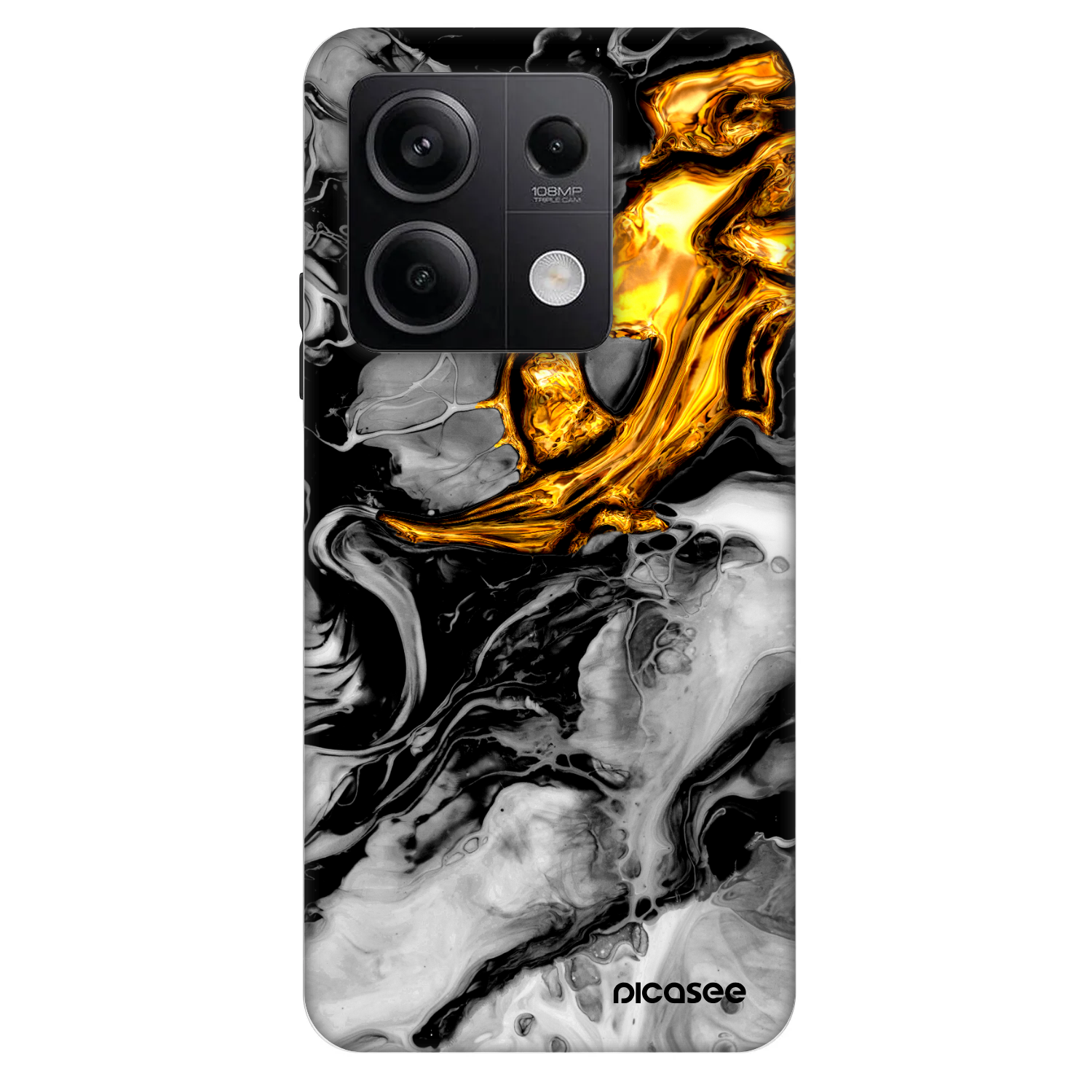 Picasee Fashion Case pro Xiaomi Redmi Note 13 5G - Black Gold 2
