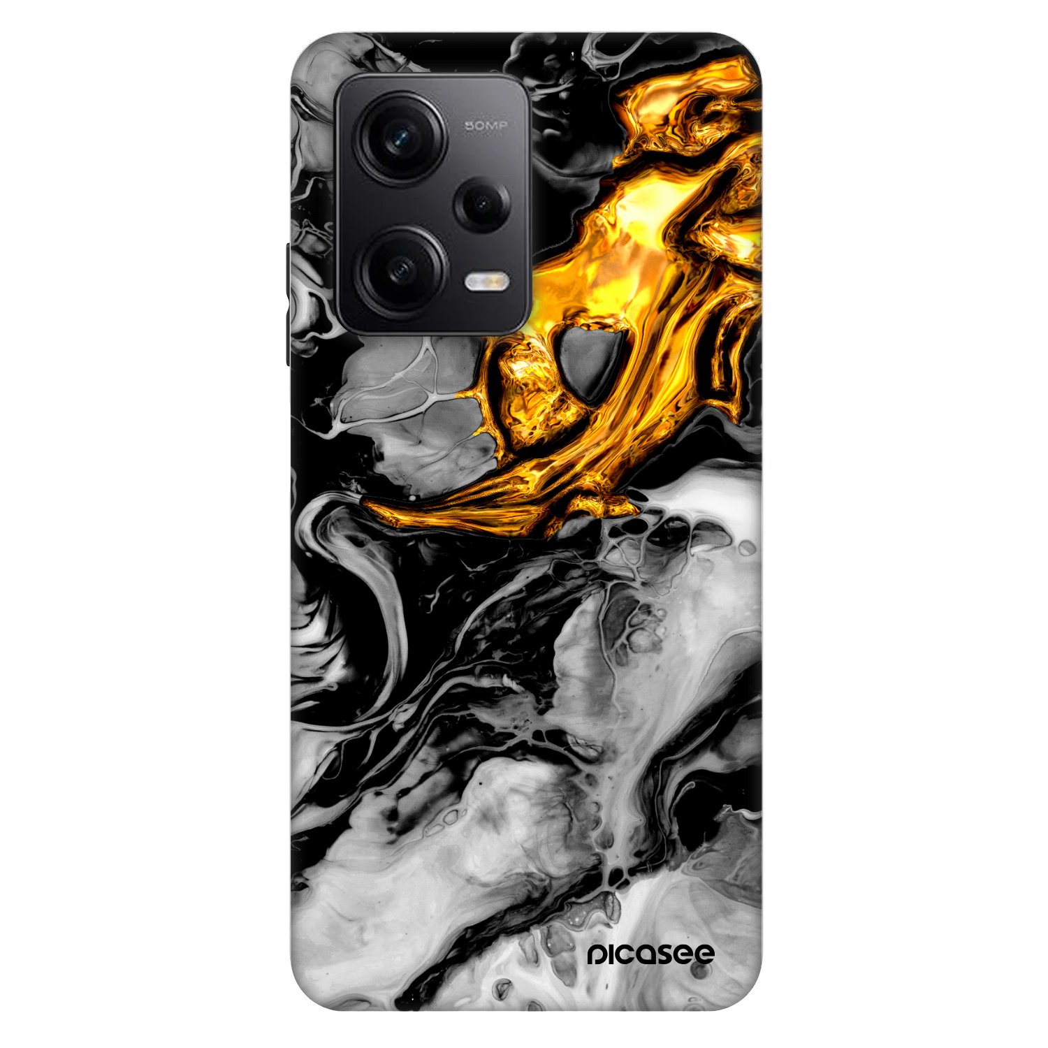 Picasee Fashion Case pro Xiaomi Redmi Note 12 Pro+ 5G - Black Gold 2