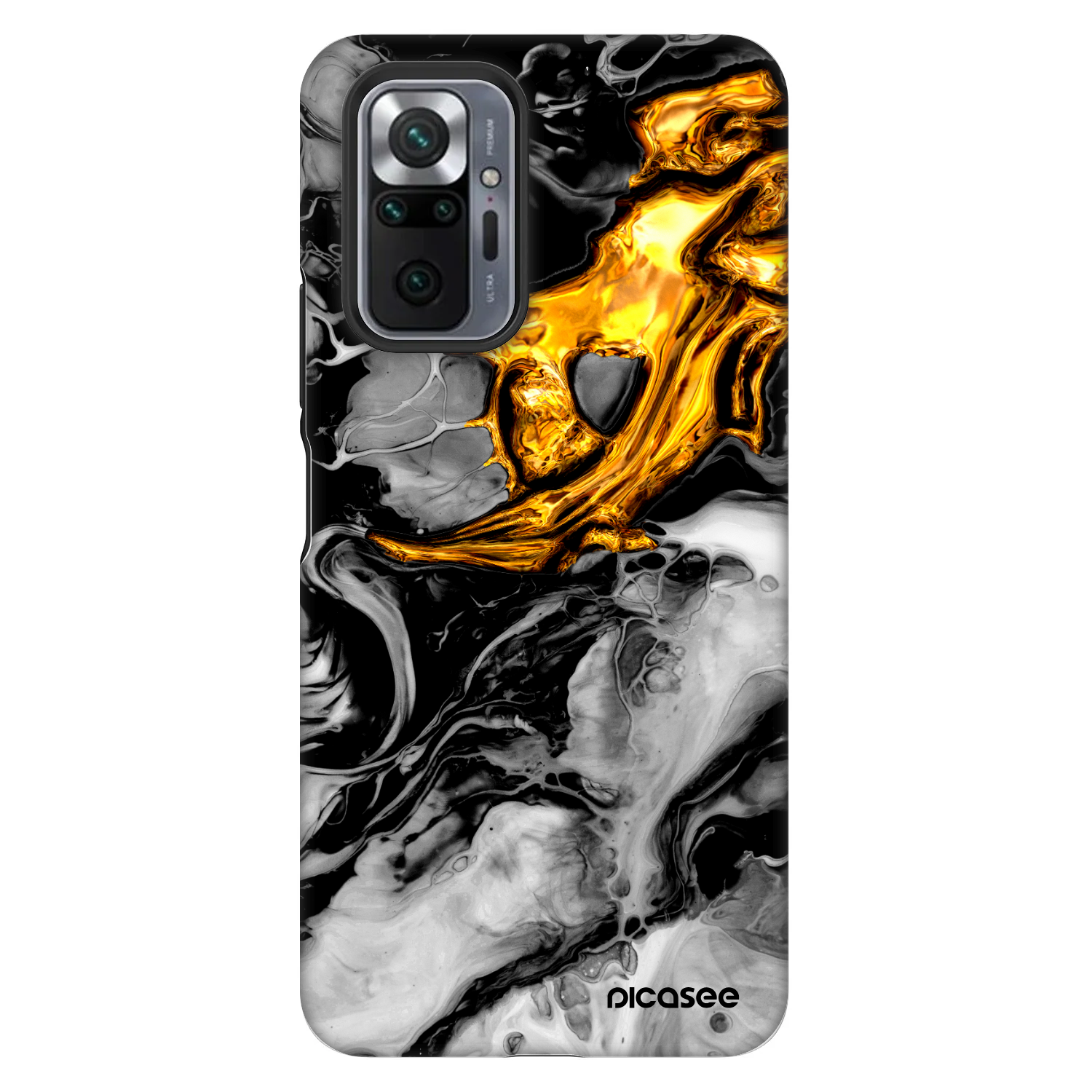Picasee Fashion Case pro Xiaomi Redmi Note 10 Pro - Black Gold 2