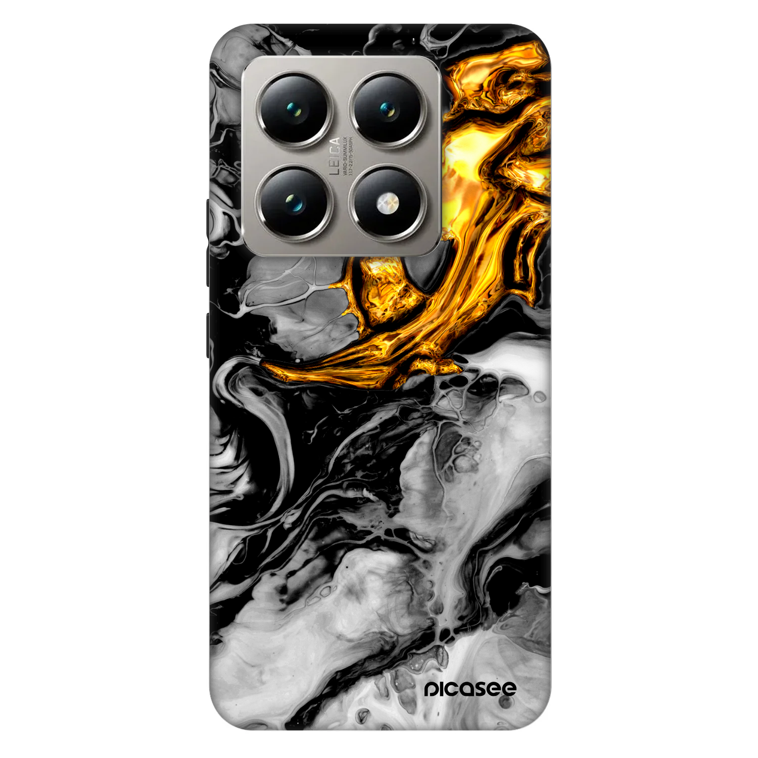 Picasee Fashion Case pro Xiaomi 14T Pro - Black Gold 2