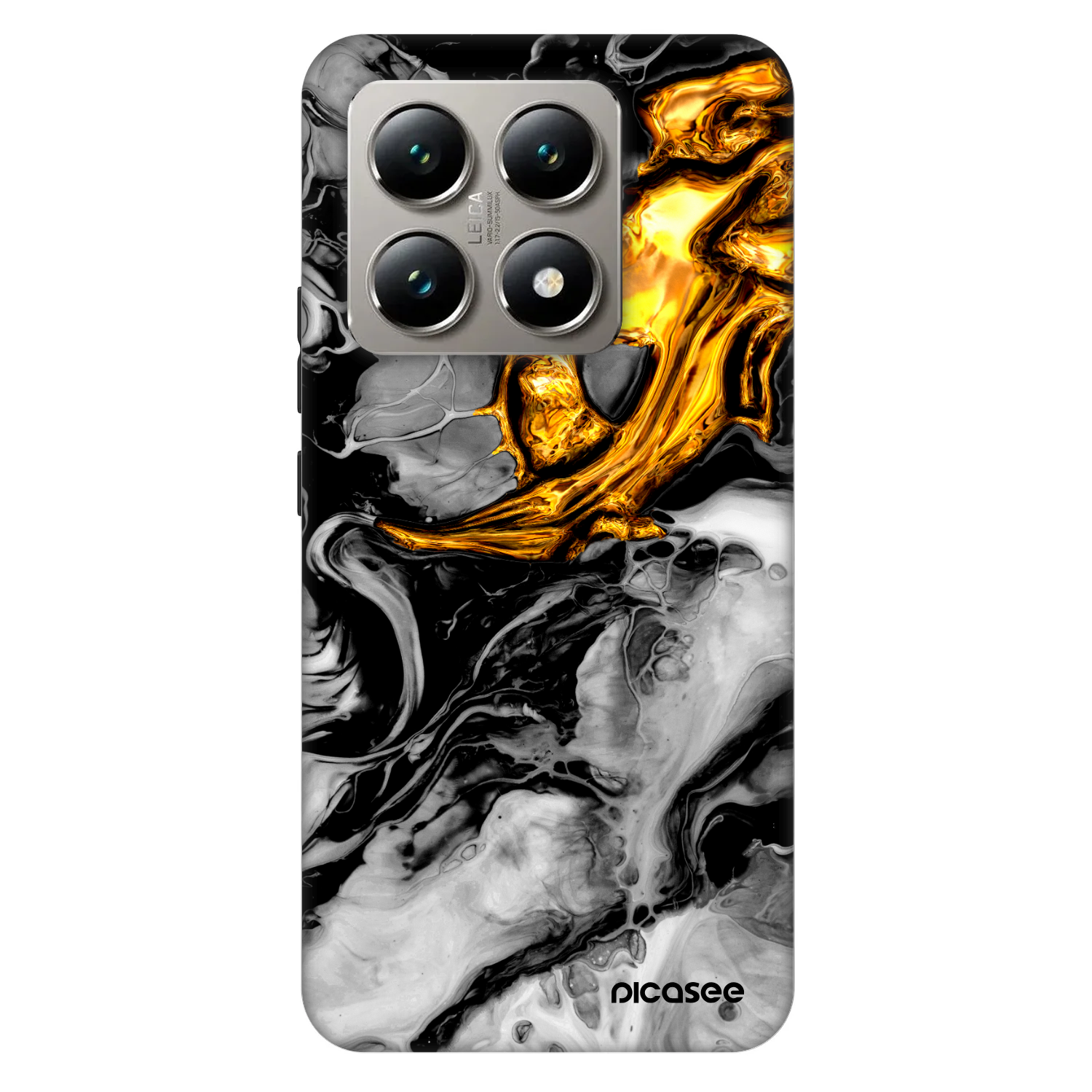 Picasee Fashion Case pro Xiaomi 14T - Black Gold 2