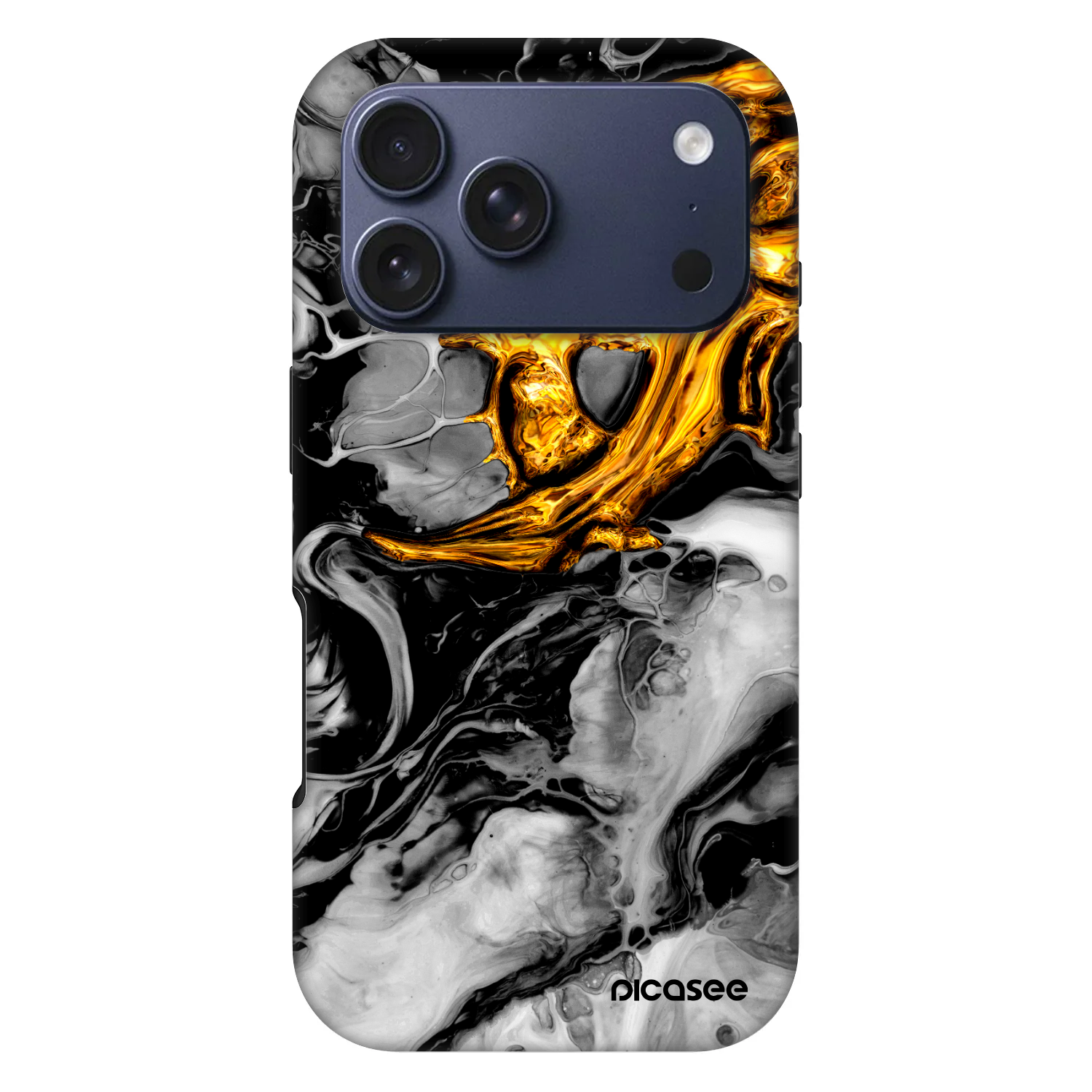 Picasee Fashion Case MagSafe Apple iPhone 17 Pro - Black Gold 2