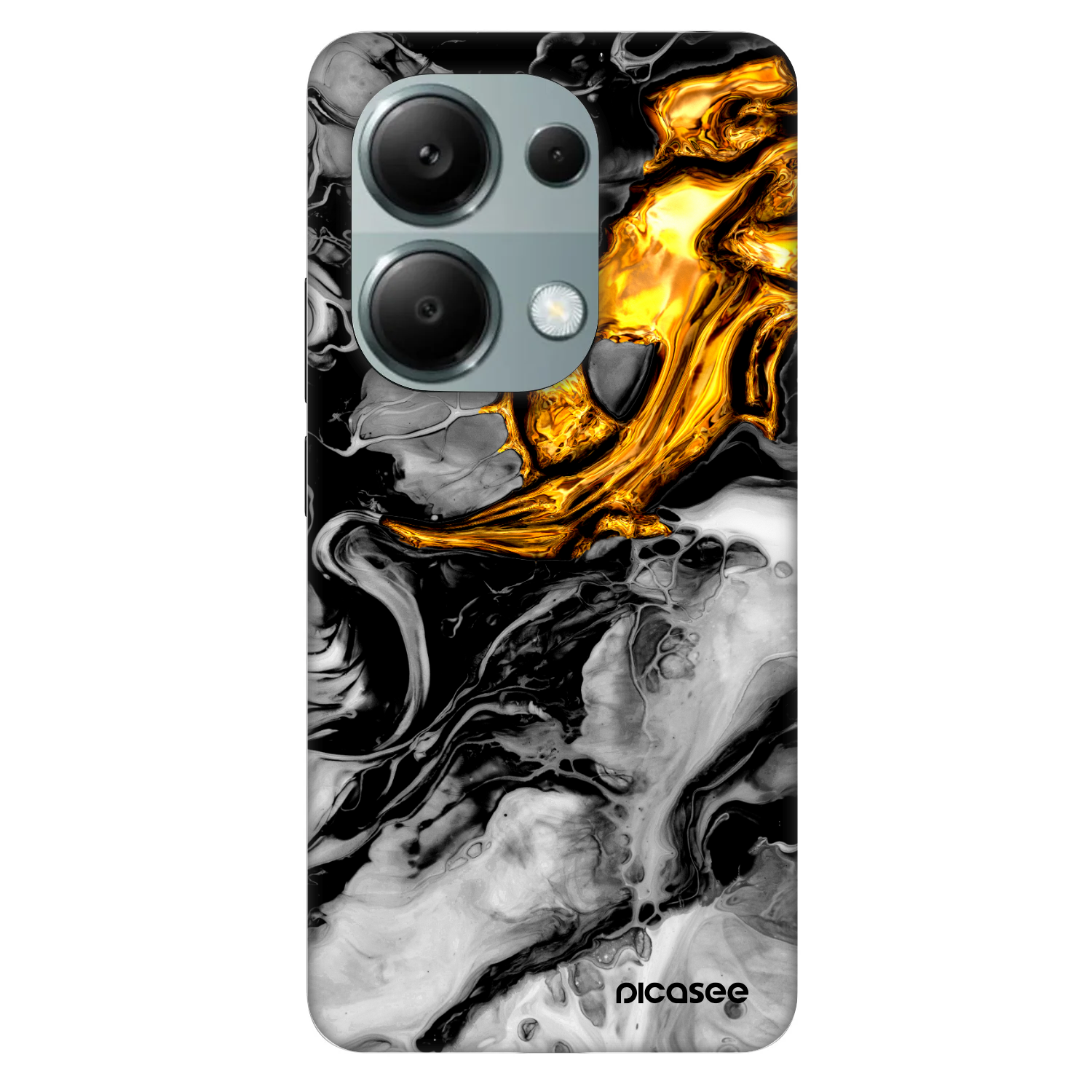 Picasee Fashion Case pro Xiaomi Redmi Note 13 Pro 4G - Black Gold 2