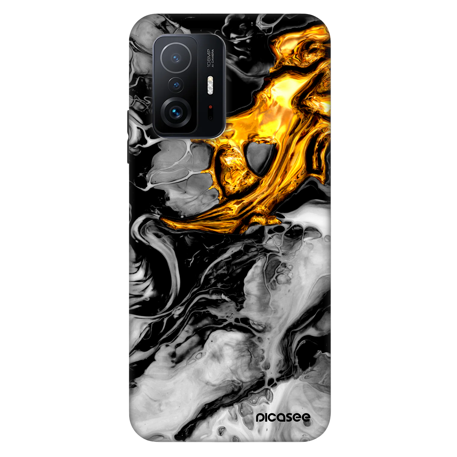 Picasee Fashion Case pro Xiaomi 11T - Black Gold 2