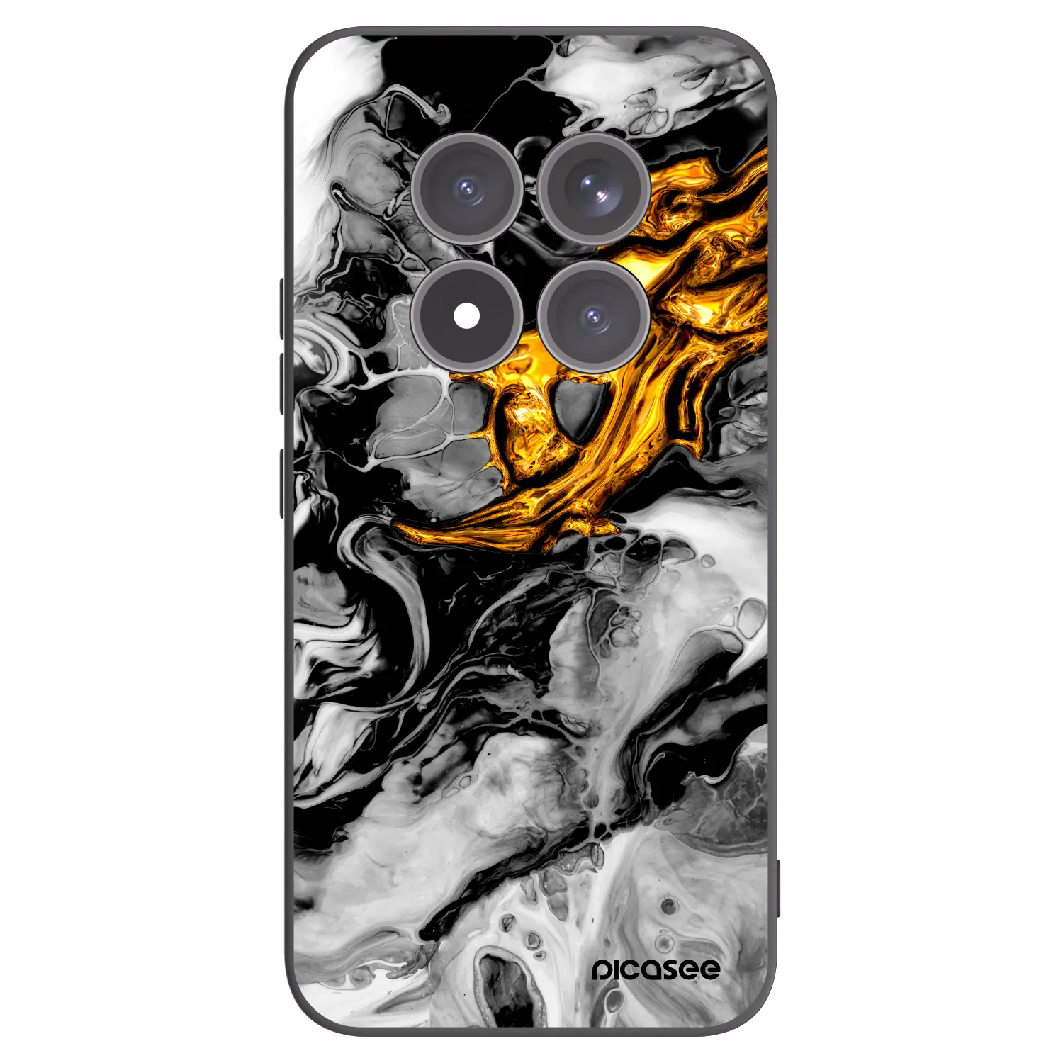 Picasee silikonový černý obal pro Xiaomi Redmi Note 15 Pro+ - Black Gold 2