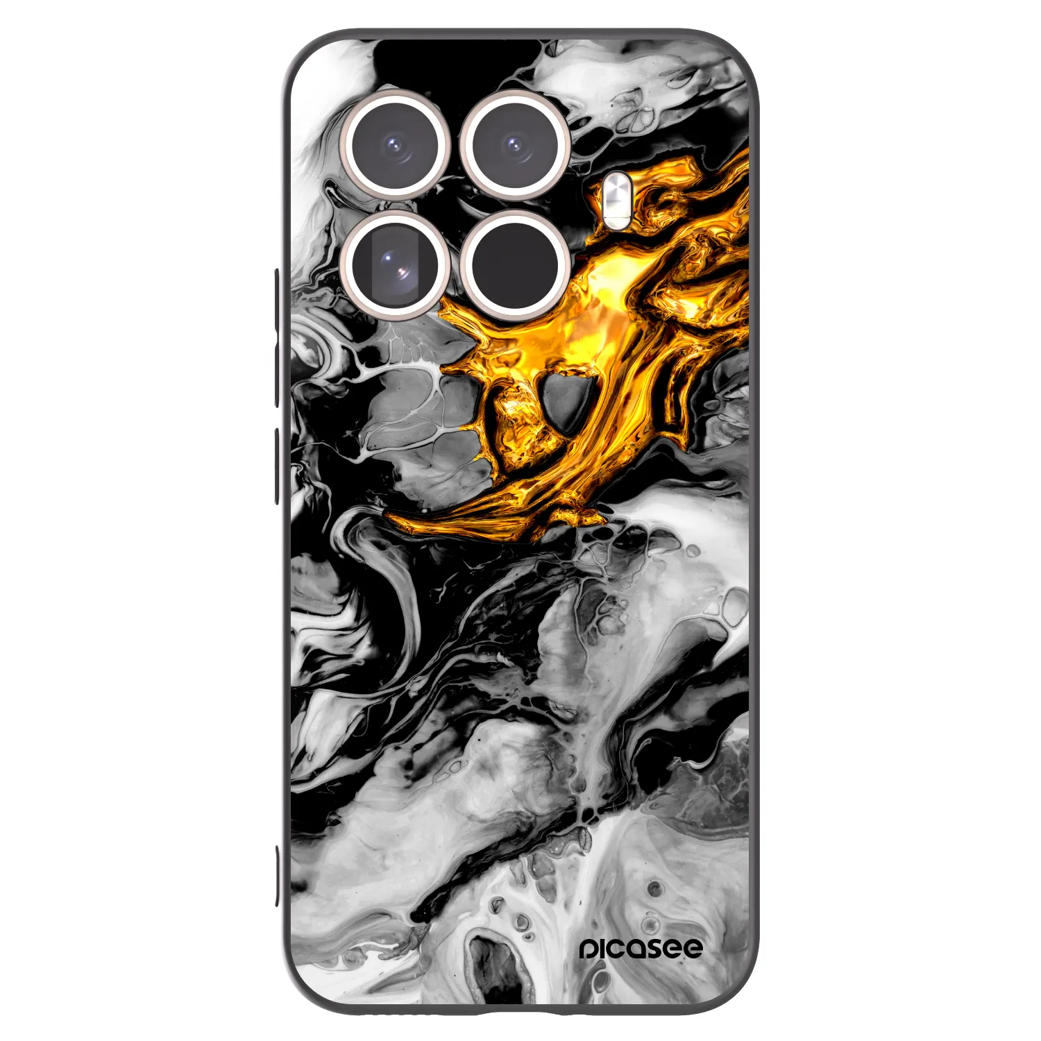 Picasee silikonový černý obal pro Xiaomi 15T Pro - Black Gold 2
