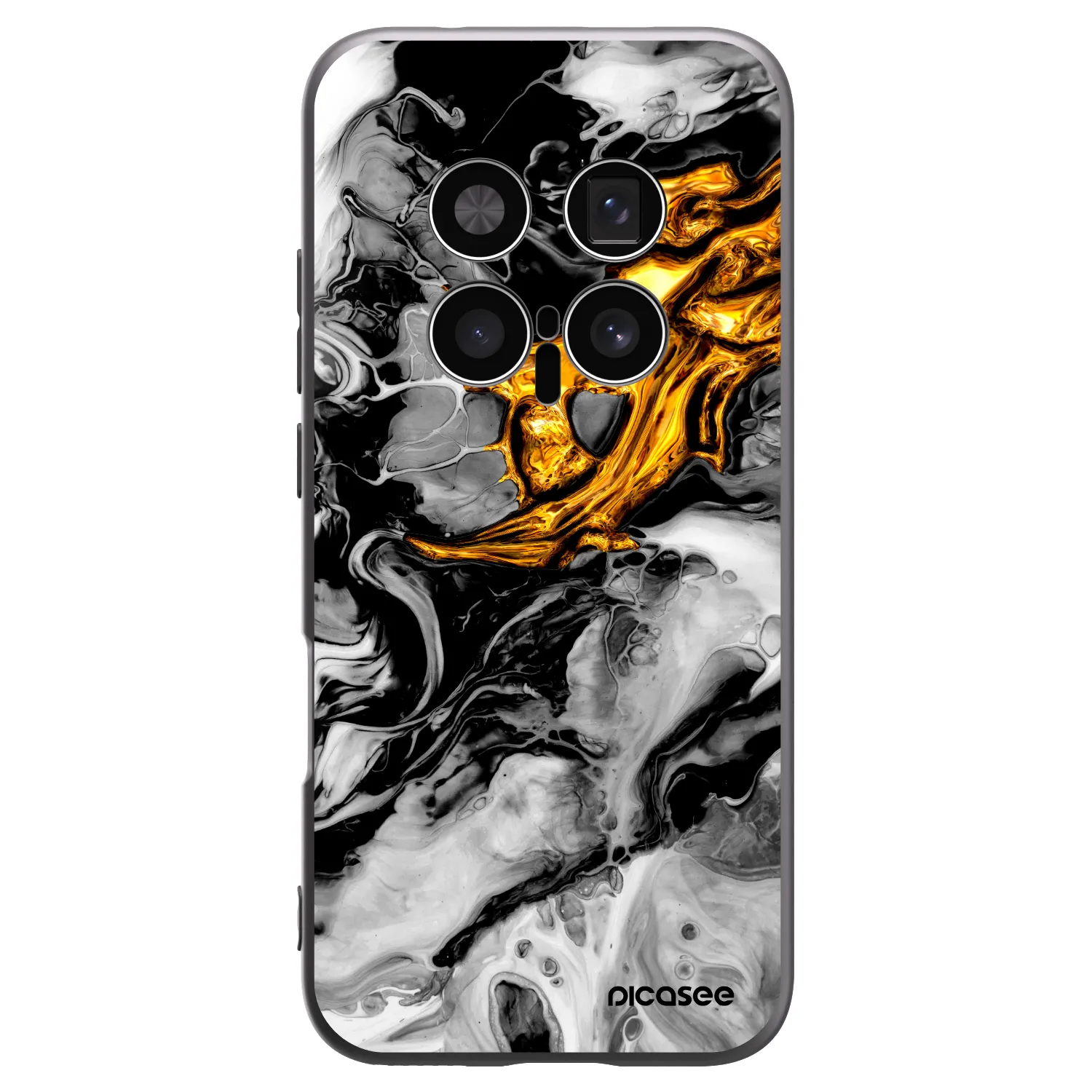 Picasee silikonový černý obal pro Honor Magic8 Pro 5G - Black Gold 2