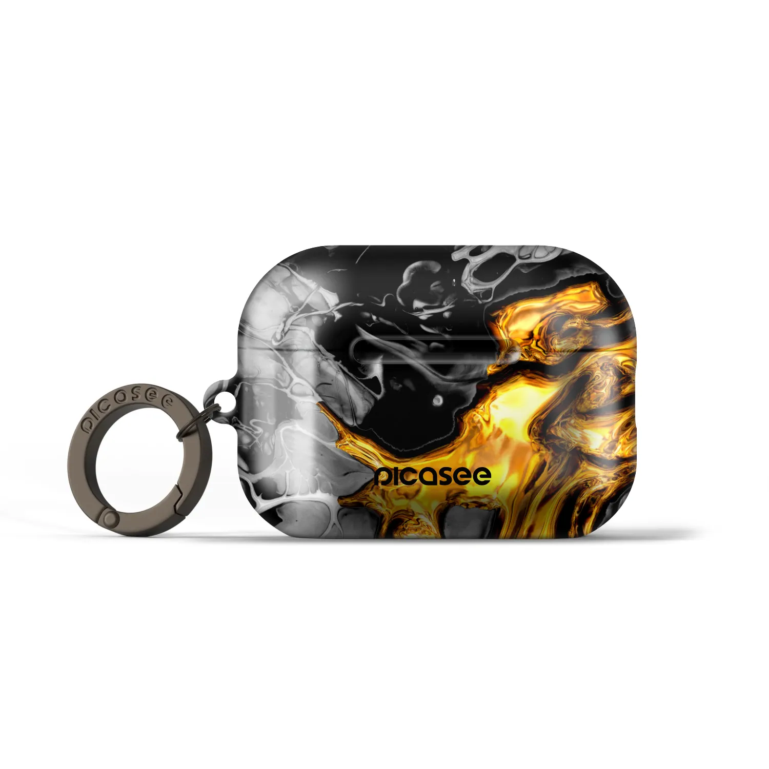 Picasee Obal pro Apple AirPods Pro 1 - Black Gold 2