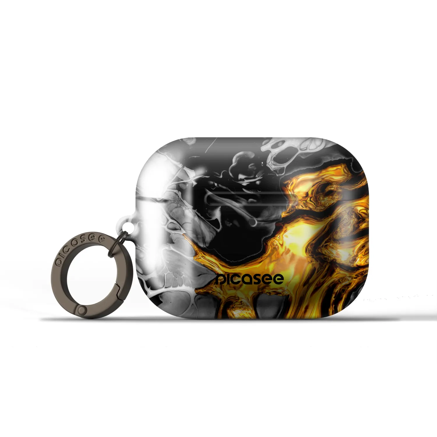 Picasee Obal pro Apple AirPods Pro 3 - Black Gold 2