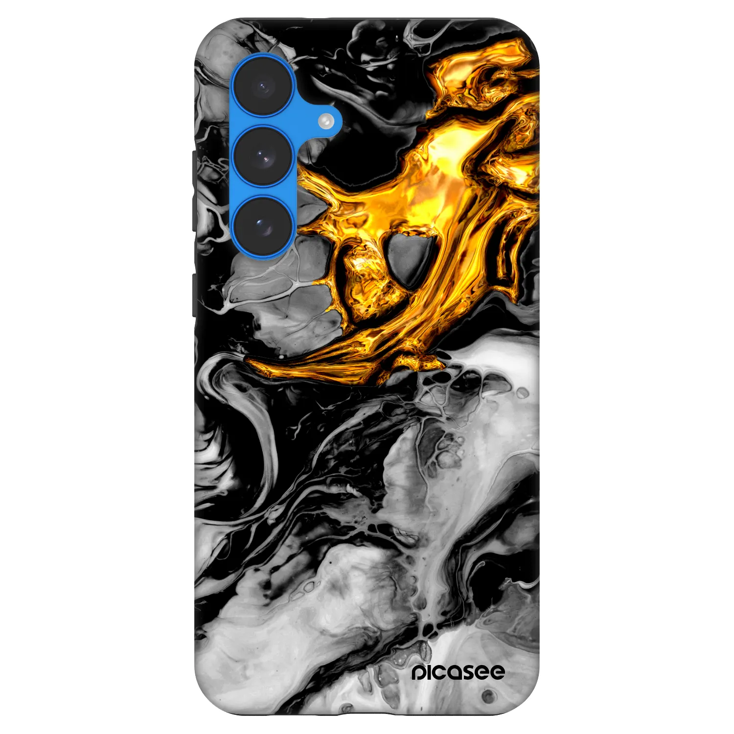 Picasee Fashion Case pro Samsung Galaxy S25 FE 5G - Black Gold 2