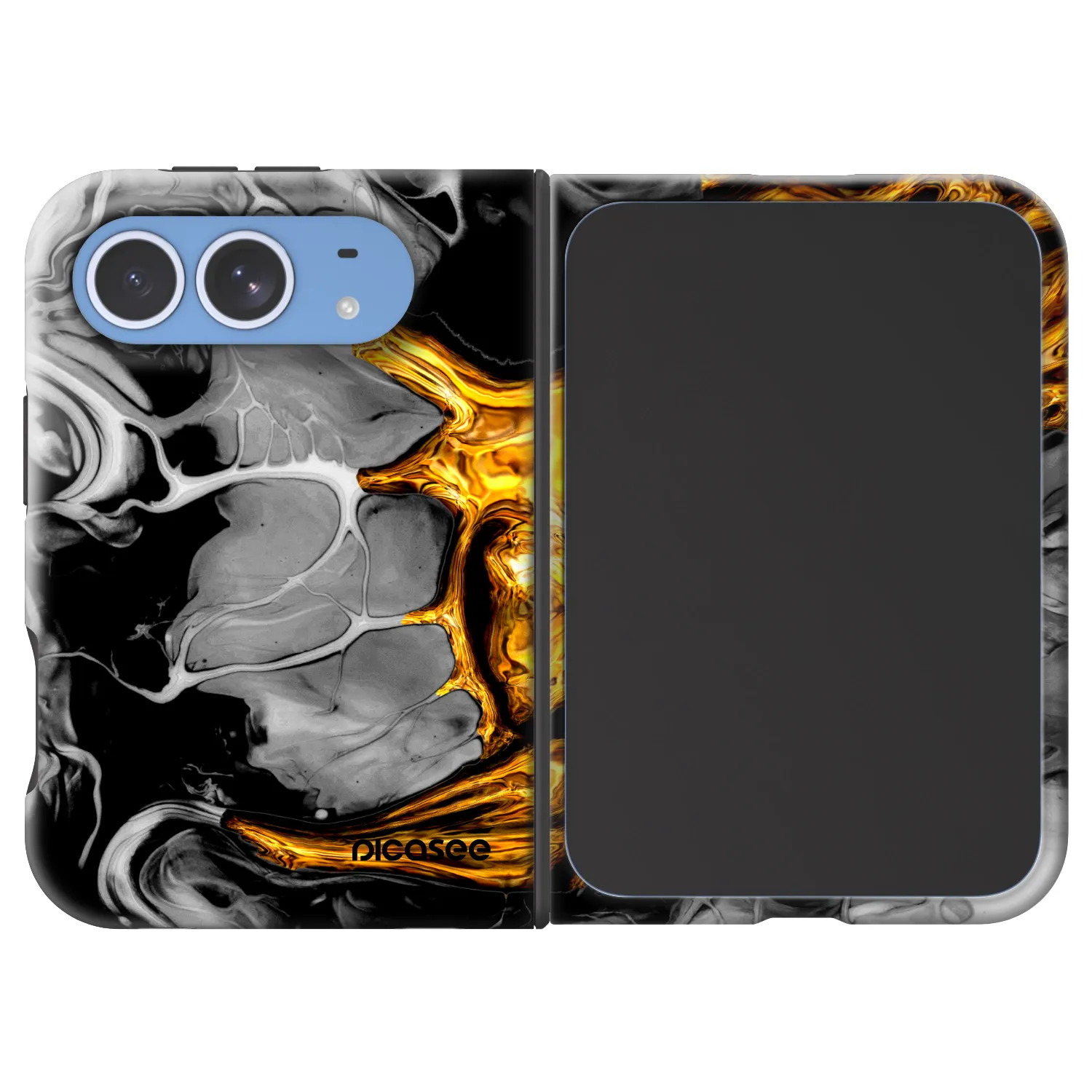 Picasee Fashion Case MagSafe Apple iPhone Duo - Black Gold 2