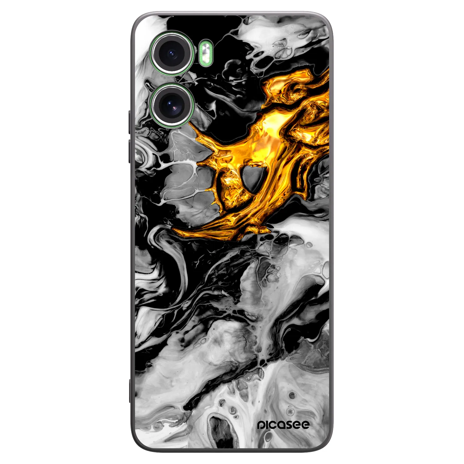 Picasee silikonový černý obal pro Motorola Moto G06 - Black Gold 2