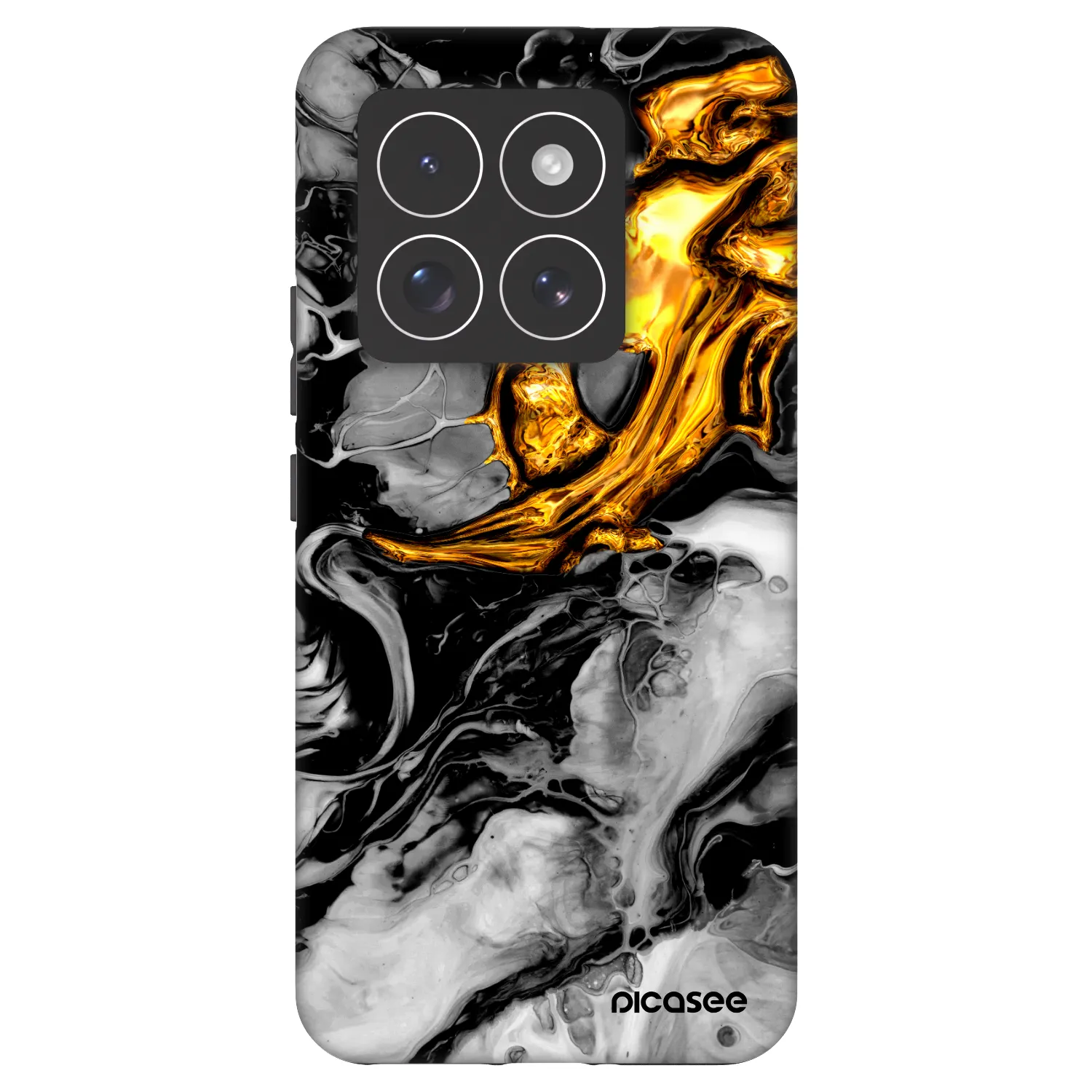 Picasee Fashion Case pro Xiaomi 14 Pro - Black Gold 2