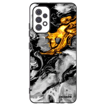 Picasee silikonový černý obal pro Samsung Galaxy A32 5G A326B - Black Gold 2