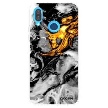 Picasee silikonový průhledný obal pro Huawei P20 Lite - Black Gold 2