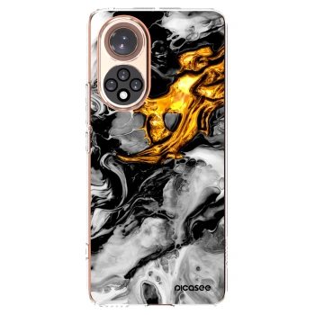 Picasee silikonový průhledný obal pro Huawei Nova 9 - Black Gold 2