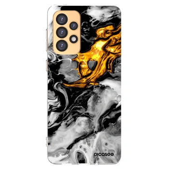Picasee silikonový průhledný obal pro Samsung Galaxy A33 5G A336 - Black Gold 2