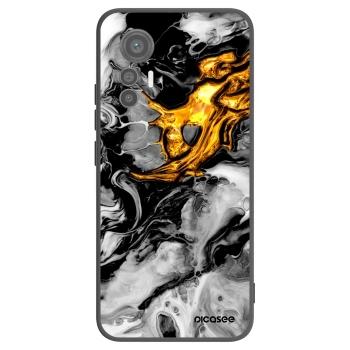 Picasee silikonový černý obal pro Xiaomi 12 Lite - Black Gold 2