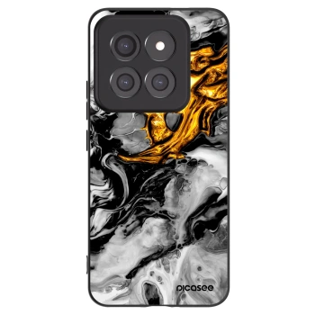 Picasee silikonový černý obal pro Xiaomi 14 Pro - Black Gold 2