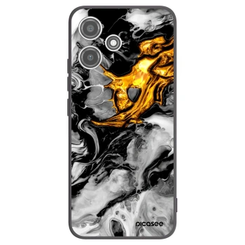 Picasee silikonový černý obal pro Xiaomi Redmi 12 5G - Black Gold 2